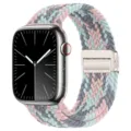 Braided nylon magnetic strap for smartwatch, multi-color loop band with metal buckle. - 38/40/41/S10-42mm / Grey Powder Blue