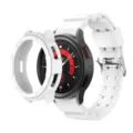 Silicone strap and TPU protective case armor set compatible with Samsung Watch6 Classic white - 47mm / White