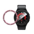 Roter Strass Uhren Lünette Ring, PC galvanisierte Schutzabdeckung für Smartwatch Zubehör. - 43mm / Rot