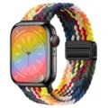 Colorful braided nylon magnetic loop strap variant for smart watch, durable and adjustable. - 38/40/41/S10-42mm / Multi-color
