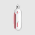 Pet electric nail clipper, white and pink variant for cat and dog claw care tool. - Adjustable Aperture / Auli Pink