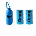 Blue dog poop bag dispenser set with 2 biodegradable scented waste rolls and carabiner - 2 Rolls Pack (With Capsule Dispenser) / Blue