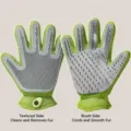 Green silicone pet grooming glove for cats and dogs, double-sided deshedding brush for daily care. - Avocado (Right Hand) / Universal for Dogs and Cats Single / Green