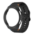 Bracelet de montre en silicone de rechange et boitier PC creux pour Samsung Galaxy Watch. - Samsung Watch 7 40 mm / Noir