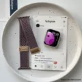 Breathable knitted nylon magnetic buckle watch band compatible with Apple Watch strap accessory. - Smoky Purple