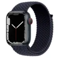 Nylon braided adjustable replacement watch band compatible with Apple Watch Series 7 8 Ultra. - 38/40/41mm - Size S / Charcoal