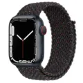 Nylon braided strap compatible with Apple Watch Ultra 8 7, durable woven loop band. - 38/40/41mm - Size S / Colorful Dot Black