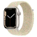 Nylon braided watch band compatible with Apple Watch, comfortable adjustable replacement strap. - Starlight Color Dots