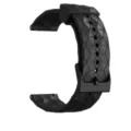 Black geometric silicone watch strap 20mm replacement band compatible with smartwatches - 20mm / Black