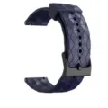 Donkerblauwe geometrische siliconen horlogeband 20mm vervangende band voor smartwatch compatibel - Marineblauw