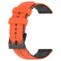 Oranje geometrische siliconen horlogeband 22mm vervangende band met zwarte gesp - Oranje Zwart