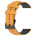 Siliconen horlogeband vervanging 22mm oranje zwart geometrisch patroon smartwatch band - Geel & Zwart