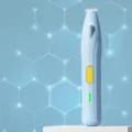 Pet paw hair trimmer electric dog cat clipper with LED light and precision blade blue - Rechargeable Wide Head / Bondi Blue