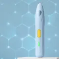 Pet paw hair trimmer with LED light, Bondi blue rechargeable electric cat dog hair clipper. - Rechargeable Narrow Head / Bondi Blue