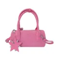 Pink cylindrical handbag for women, stylish niche design shoulder bag with star charm. - 21x10x10 with Pendant / Pink