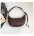 Dunkelbraune Leder Hobo Schultertasche, vielseitige Umhängetasche für den täglichen Weg. - Kaffeebraun
