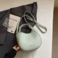 Sac seau vert clair pour femme sac bandoulière minimaliste en cuir PU sac à main élégant - Vert Sans Pendentif