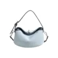 Trendy denim hobo shoulder bag for women, casual summer vintage messenger and handbag. - Blue