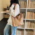 Sac cabas en cuir tressé marron femme vintage sac épaule seau élégant sac à main quotidien bureau - Kaki