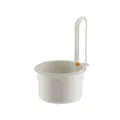 Kitchen sink hanging draining basket with one-click button, white plastic strainer rack for kitchen. - White Sink Hanging Basket