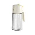 Kitchen dual-use oil sprayer bottle glass dispenser 500ml beige kitchen cooking tool variant - White 500ml