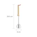Batidor de huevos manual semi automático de acero inoxidable herramienta de cocina mango de pato 29,5 cm - S / Beige