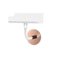 Estante de almacenamiento de pared para perchas, organizador blanco y oro rosa para armario. - Blanco Brillante