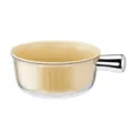Mini cesta para escurrir de doble capa transparente exterior con interior beige. - Amarillo Atardecer
