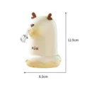 Electric bottled water dispenser pump with cute deer design, compact size 12.5x8.5cm. - Smart Water Output With Hose / Yellow