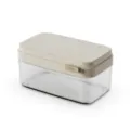 Prensa de cubitos de hielo molde de cubitos de hielo refrigerador caja de almacenamiento cocina - Set beige de una sola capa