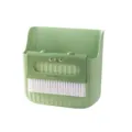 Mini juego de escoba y recogedor, cepillo de limpieza de plástico diseño oso tierno. - Verde
