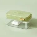 Caja de almacenamiento de hielo verde con pala, contenedor transparente de cocina. - Set verde de una sola capa