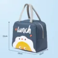 Bolsa térmica almuerzo portátil dibujos animados lindo térmico caja bento bolso para escuela picnic. - Azul Marino