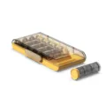 Set organizador de pastillas semanal portátil con cubierta transparente base - Conjuntos / Amarillo