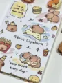 Cute Capybara hardcover notebook A5 diary journal with lovely cartoon animal illustrations for students. - A5 / Capybara Hardcover