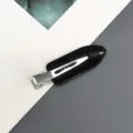 Black leaf hair clip makeup invisible duckbill pin styling pin 1pcs variant - Pure Black