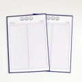 B5 grid notepad with cute smiley design, 30 pages student study planner and memo pad. - Checkered Smiley Face
