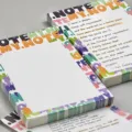 Detailed view of sticky note pad with colorful letters and blank paper sheets for writing study. - Doodle Memo Pad / 80 Sheets (12x8cm)