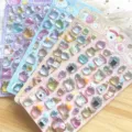 Cute 3D relief crystal stickers, cartoon handmade reward stickers for phone and album decoration. - Big Ghost Relief Sticker (YX742-745)