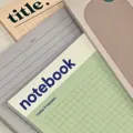 Vintage industrial style B5 grid notepad minimalist student stationery planner notebook pad - Green Grid Design
