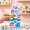 3D glitter liquid sticker cute cartoon animal puffy stickers for kids DIY decoration - Starlight Gem Oil-Filled Sticker - Random 1 Sheet