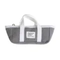 Corduroy pencil case with handle, large capacity cute stationery pouch for student school supplies. - Gray