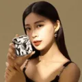 Portable LED folding makeup mirror with lights, compact mini pocket cosmetic mirror for women. - Double Sided LED Rechargeable Style / Silver