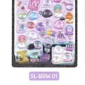 Cute 3D crystal relief cartoon stickers for DIY phone cases, journaling and stationery decor. - Fun Embossed Stickers 01