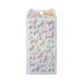 Cute 3D flocking unicorn stickers sheet pastel cartoon decorative decals for phone case planner - Unicorn and Rainbow