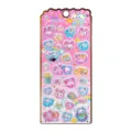 Cute 3D liquid puffy sticker sheet with glitter animals, colorful kawaii reward stickers for kids. - No.02 Dream Garden