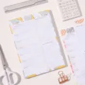 Magnetic weekly meal plan sticky note notepad office study memo tear-off planner pad - Banana / A5