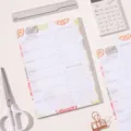 Weekly meal plan sticky note pad grocery shopping list tear-off memo stationery - Lemon / A5