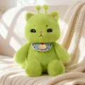 Green cat plush toy with cute antennas and soft stuffed doll for kids bed sleeping pillow. - 40CM / Alien Cat