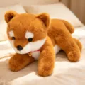 Cute Shiba Inu plush toy, soft puppy stuffed doll, ideal for children hugging and sleeping companion. - 33cm / Brown Shiba Inu